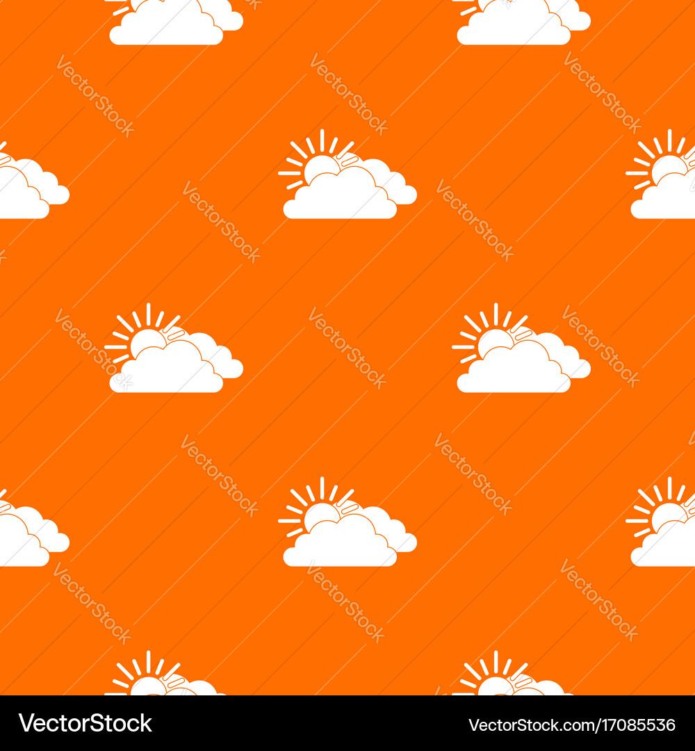 Sun and cloud pattern seamless Royalty Free Vector Image