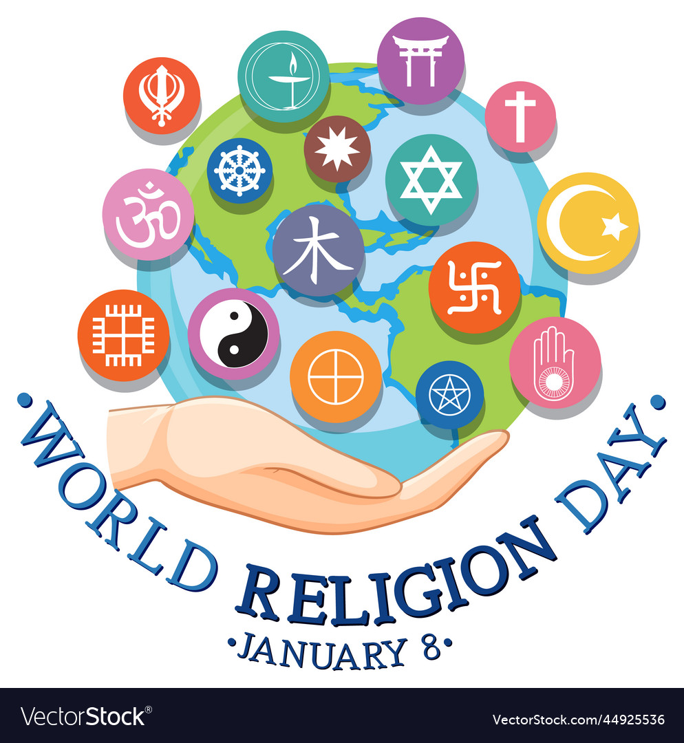 World religion day banner design Royalty Free Vector Image