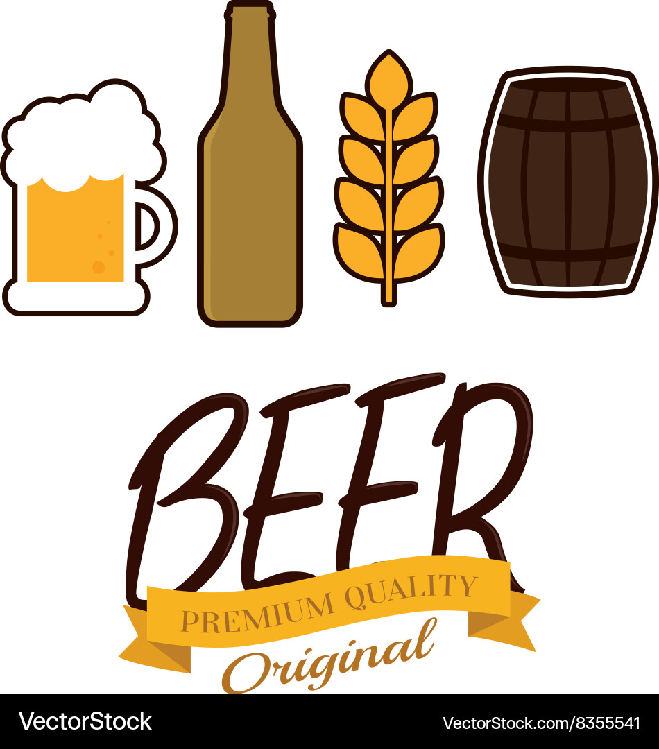 Beer label Royalty Free Vector Image - VectorStock