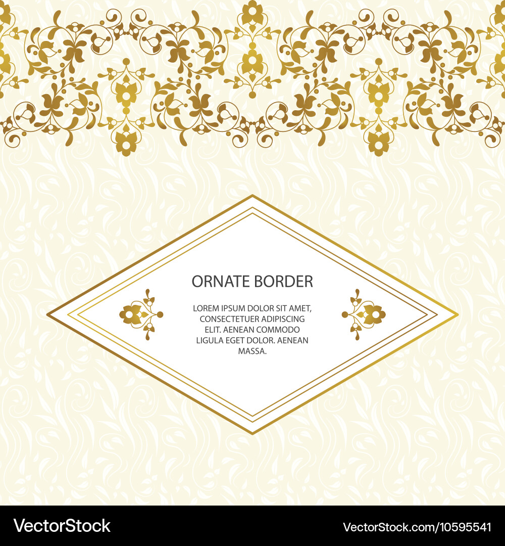 Decorative frame Elegant element for Royalty Free Vector