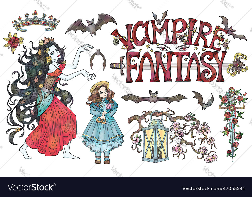 Design set with vampire concept