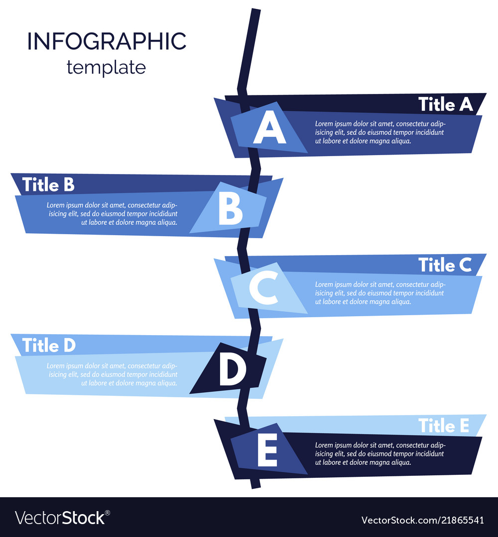 Five steps infographic design elements