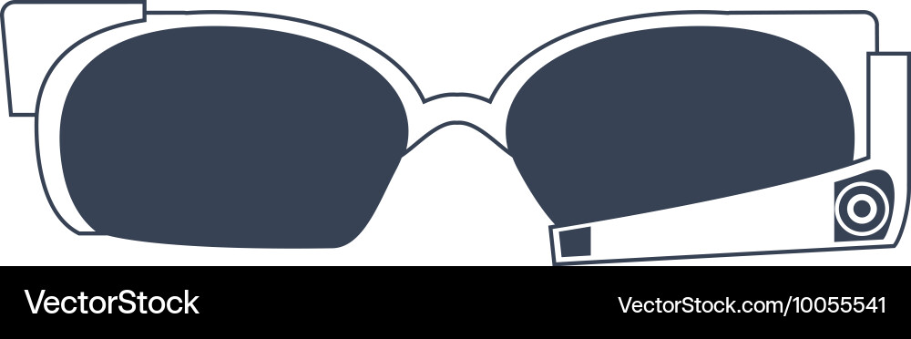 High technology glasses icon Royalty Free Vector Image