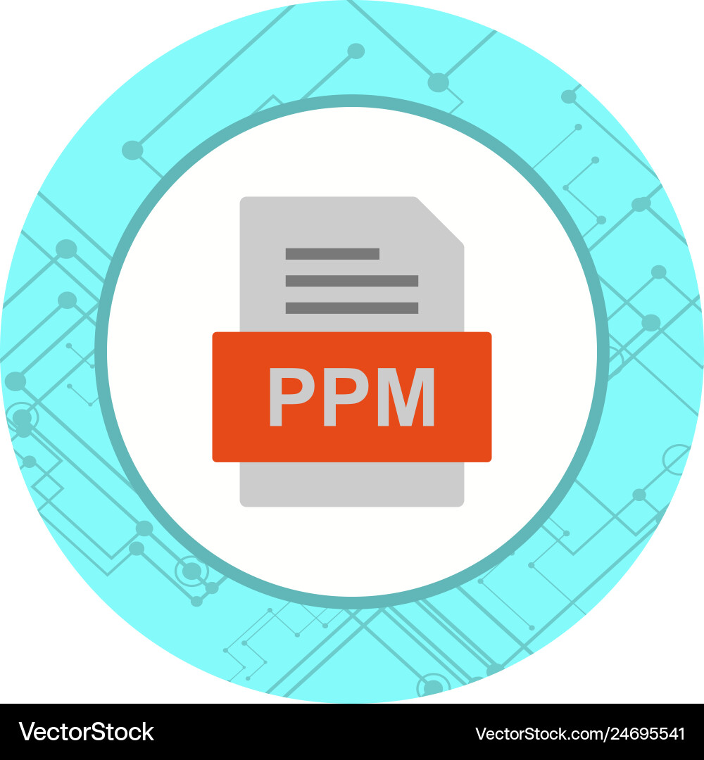 Ppm file document icon Royalty Free Vector Image