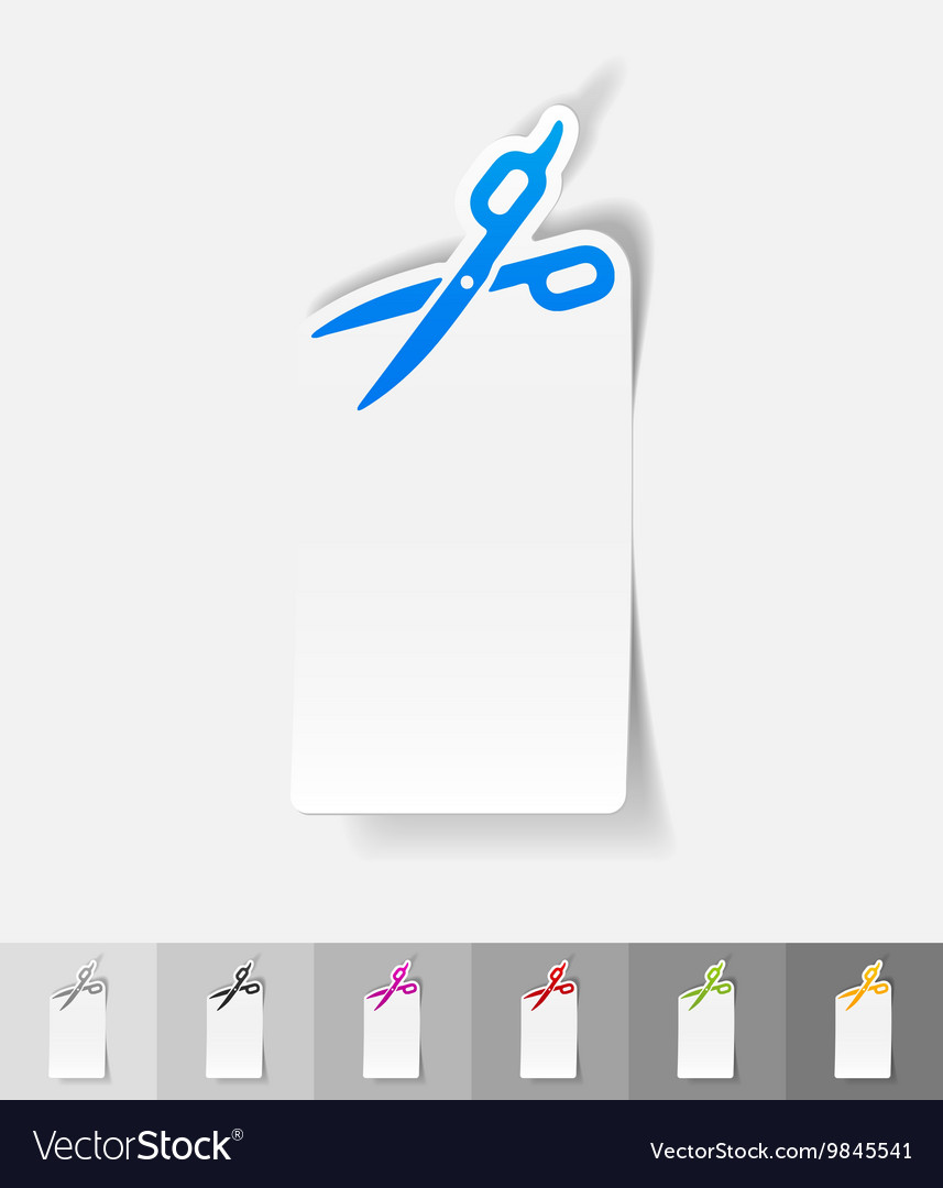 Realistic design element scissors