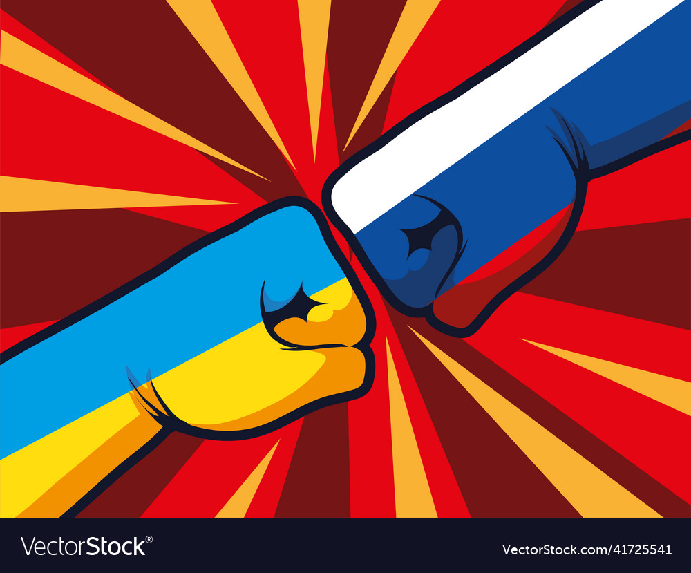 Russian ukrainian conflict Royalty Free Vector Image