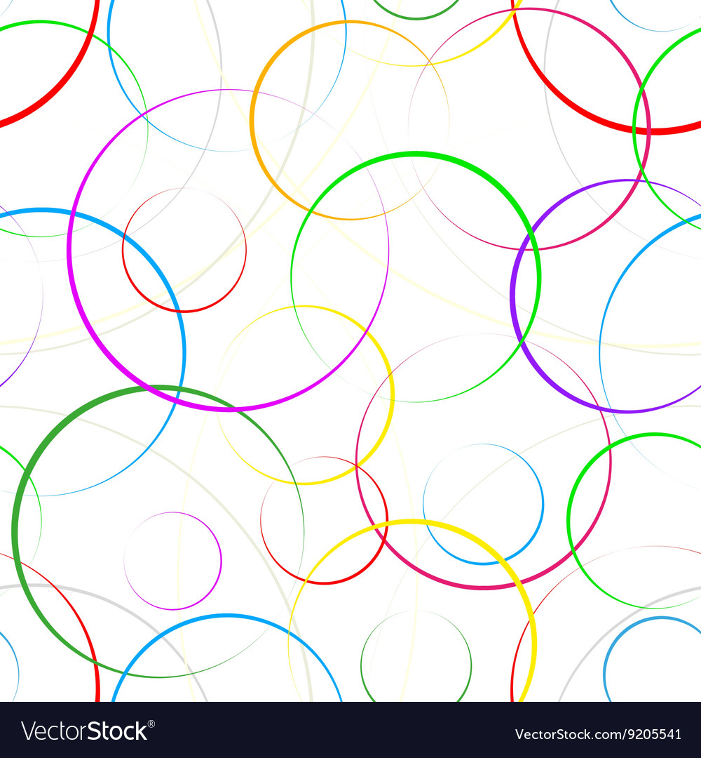 Seamless background with colored rings Royalty Free Vector