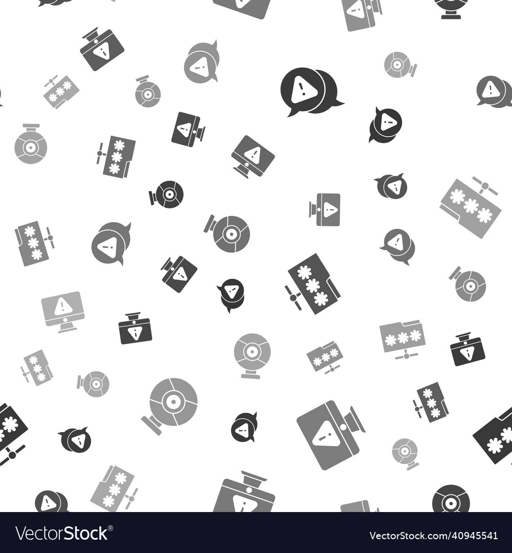 Set exclamation mark in triangle monitor vector image Set exclamation mark in triangle monitor