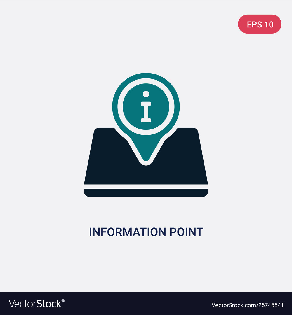 Two color information point icon from maps