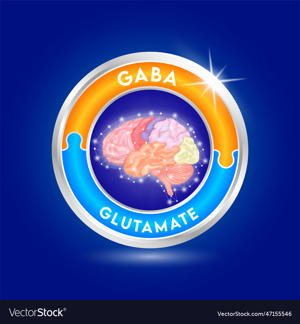 Brain molecule model in aluminum round shape Vector Image