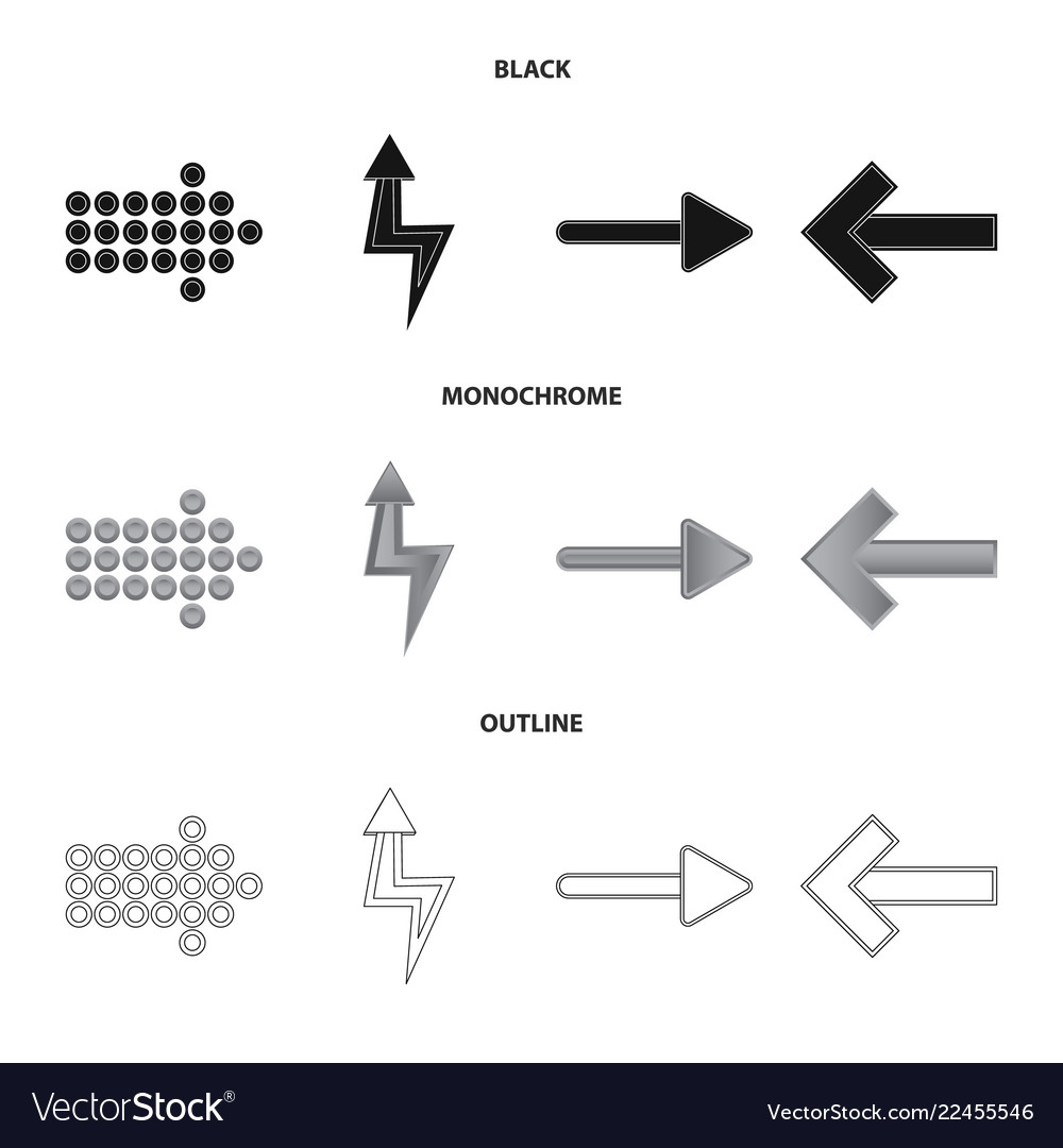 Design of element and arrow logo vector image Design of element and arrow logo