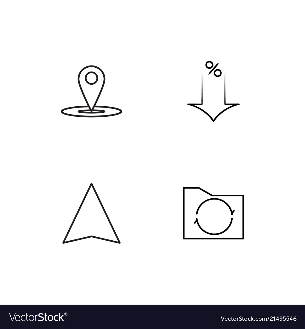 Essential linear icons set simple outline