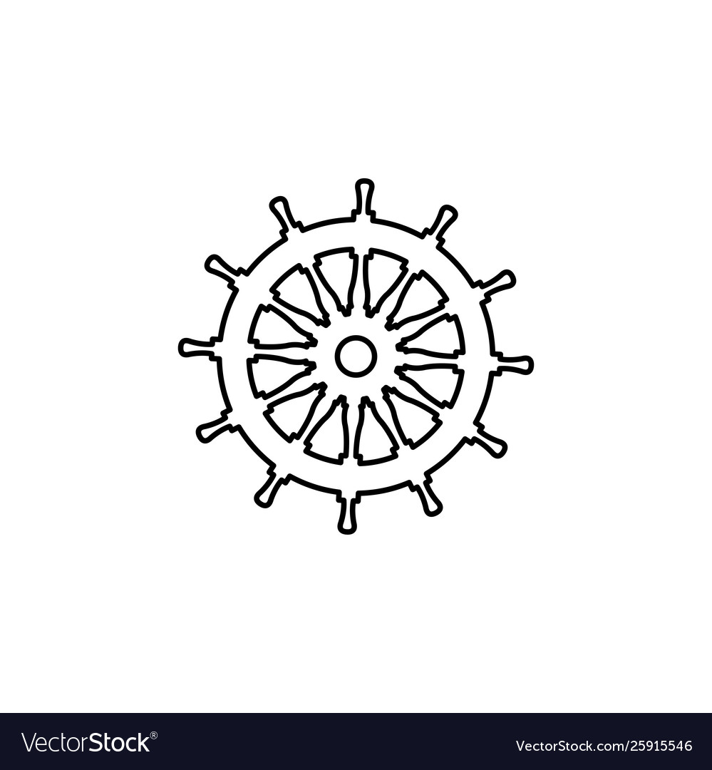 Helm line icon in flat style for app ui websites vector image Helm line icon in flat style for app ui websites