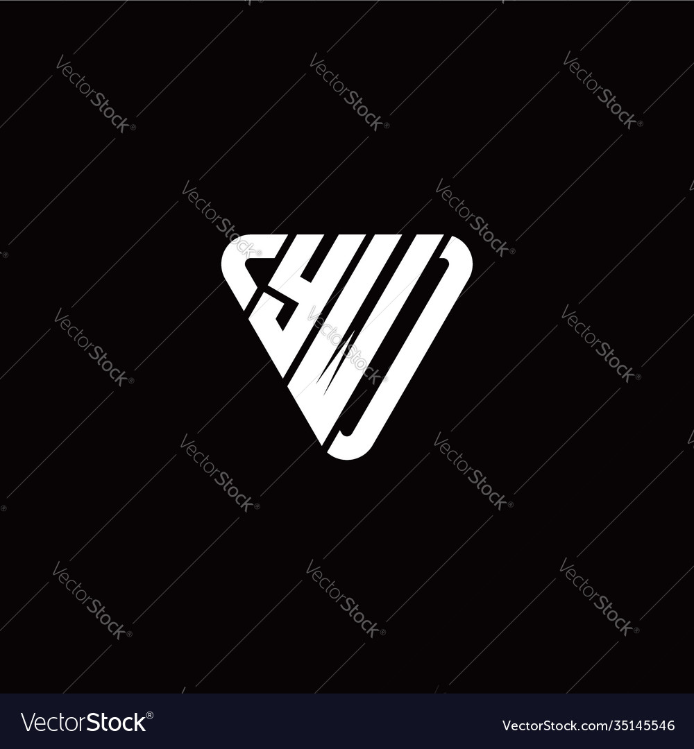 Initial letter y w linked triangle design logo