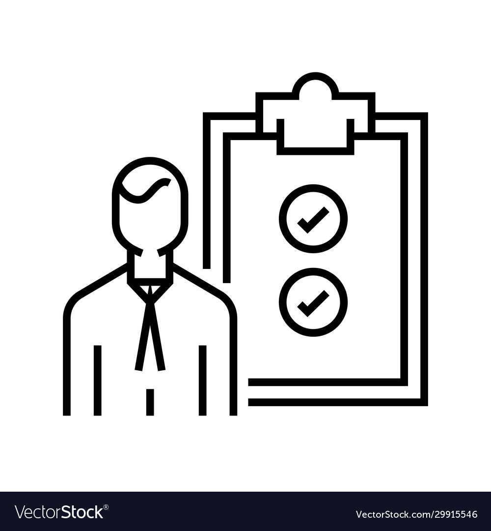 Right decisions line icon concept sign outline Vector Image