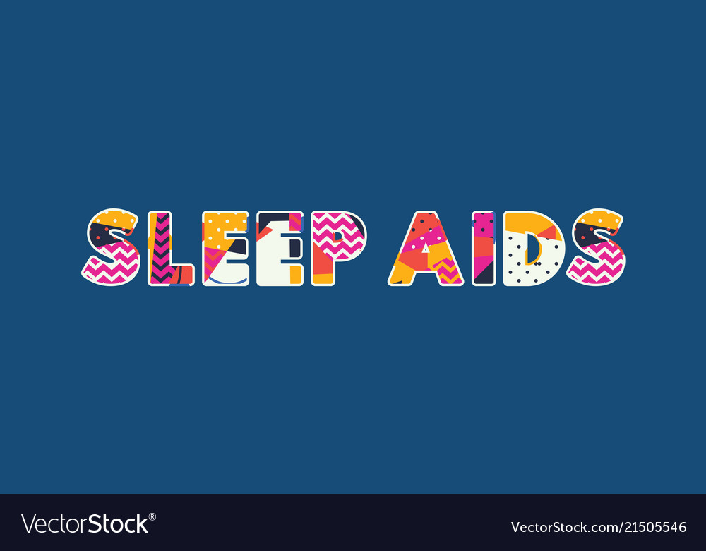 Sleep aids concept word art Royalty Free Vector Image