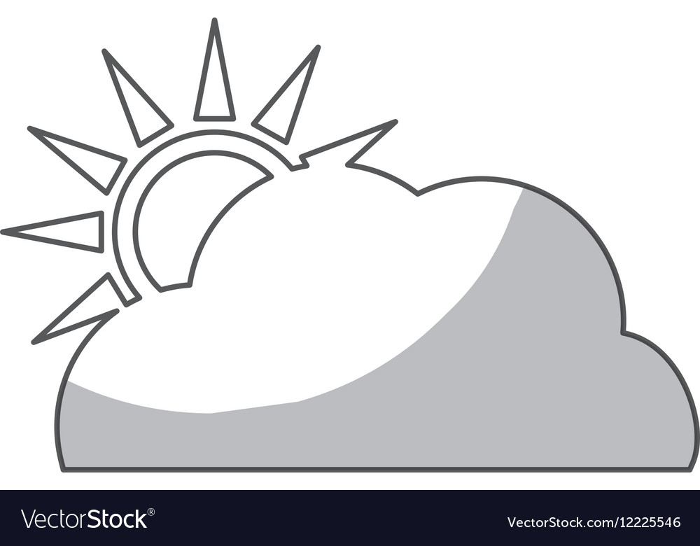 Sun and cloud icon