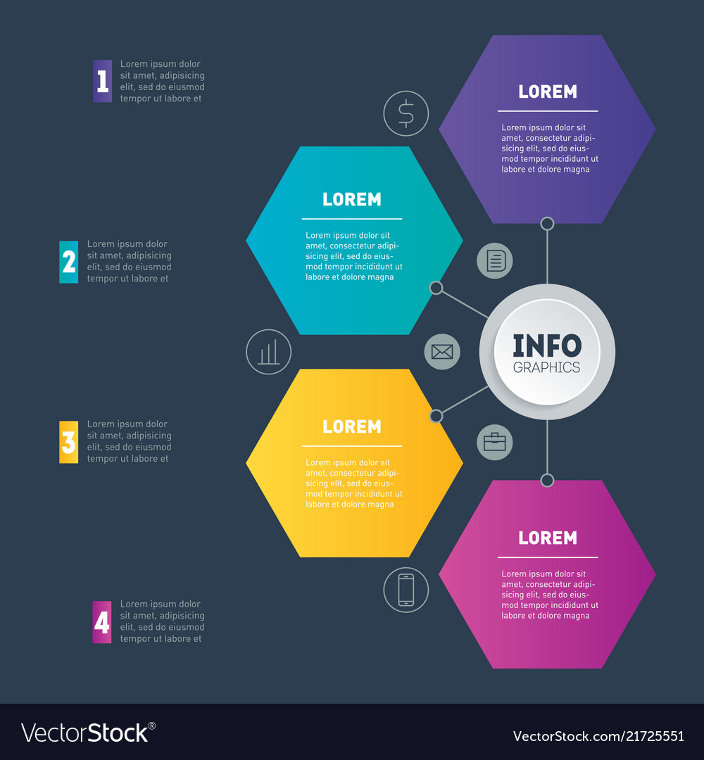 Business presentation or infographic with 4