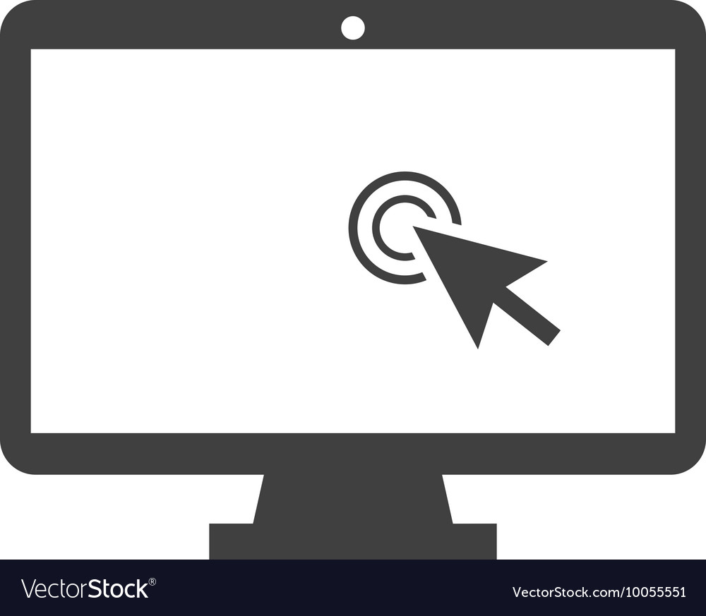Computer Monitor with Pointer Icon