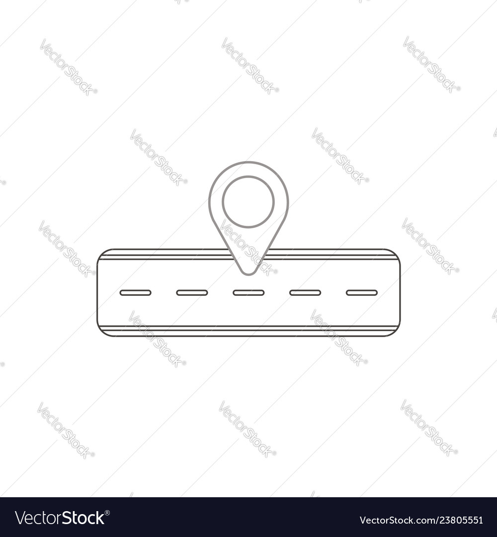 Flat design style concept of road and pointer