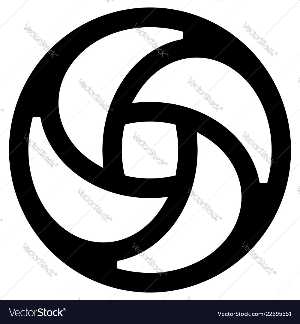 Geometric circular - symmetric element symbol