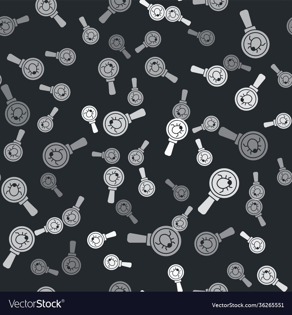 Grey system bug concept icon isolated seamless vector image Grey system bug concept icon isolated seamless