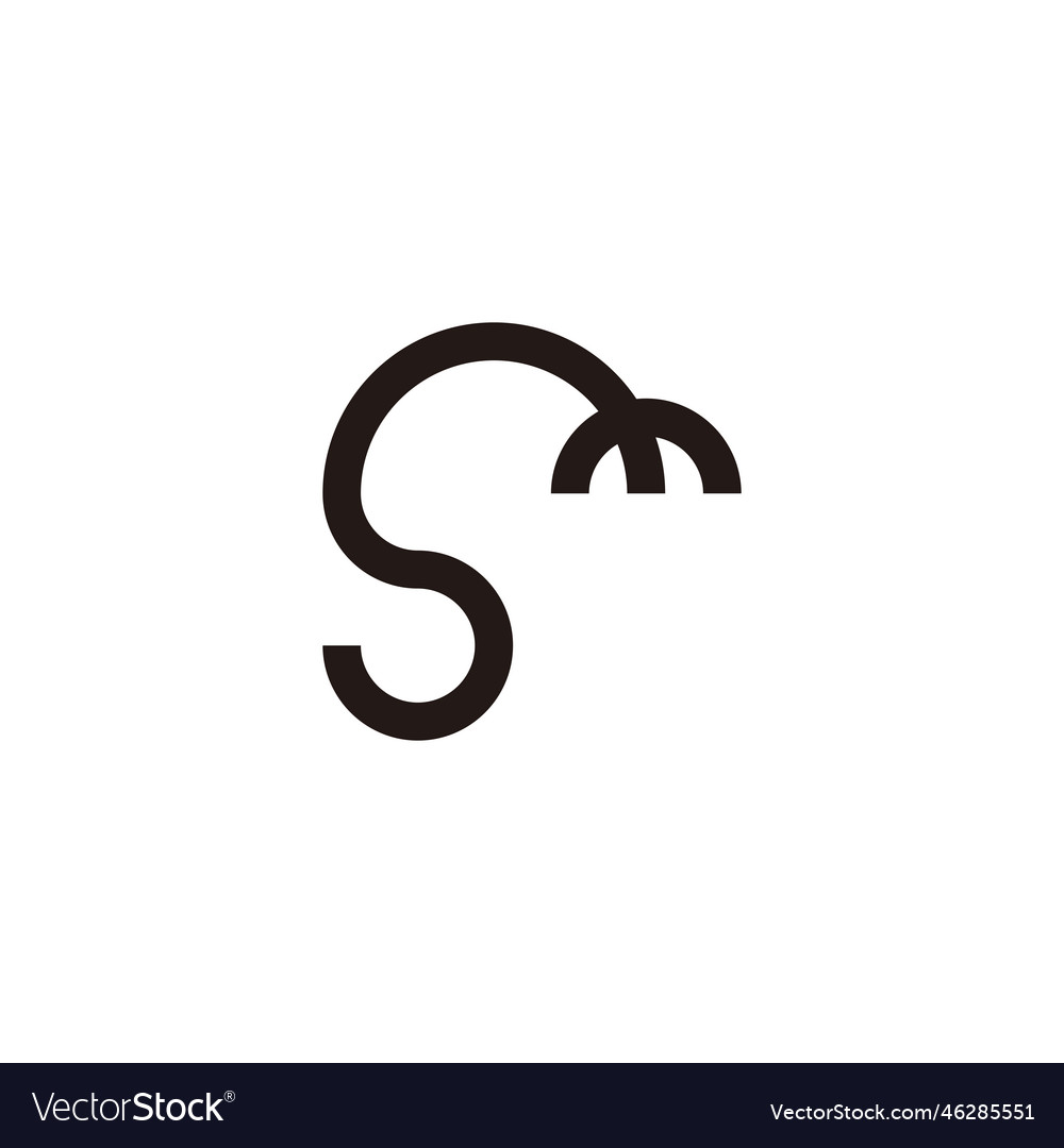 Letter s cable electric geometric simple symbol