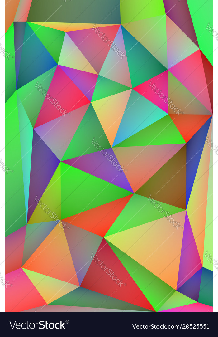 Multi-color geometric triangular low poly vector image Multi-color geometric triangular low poly