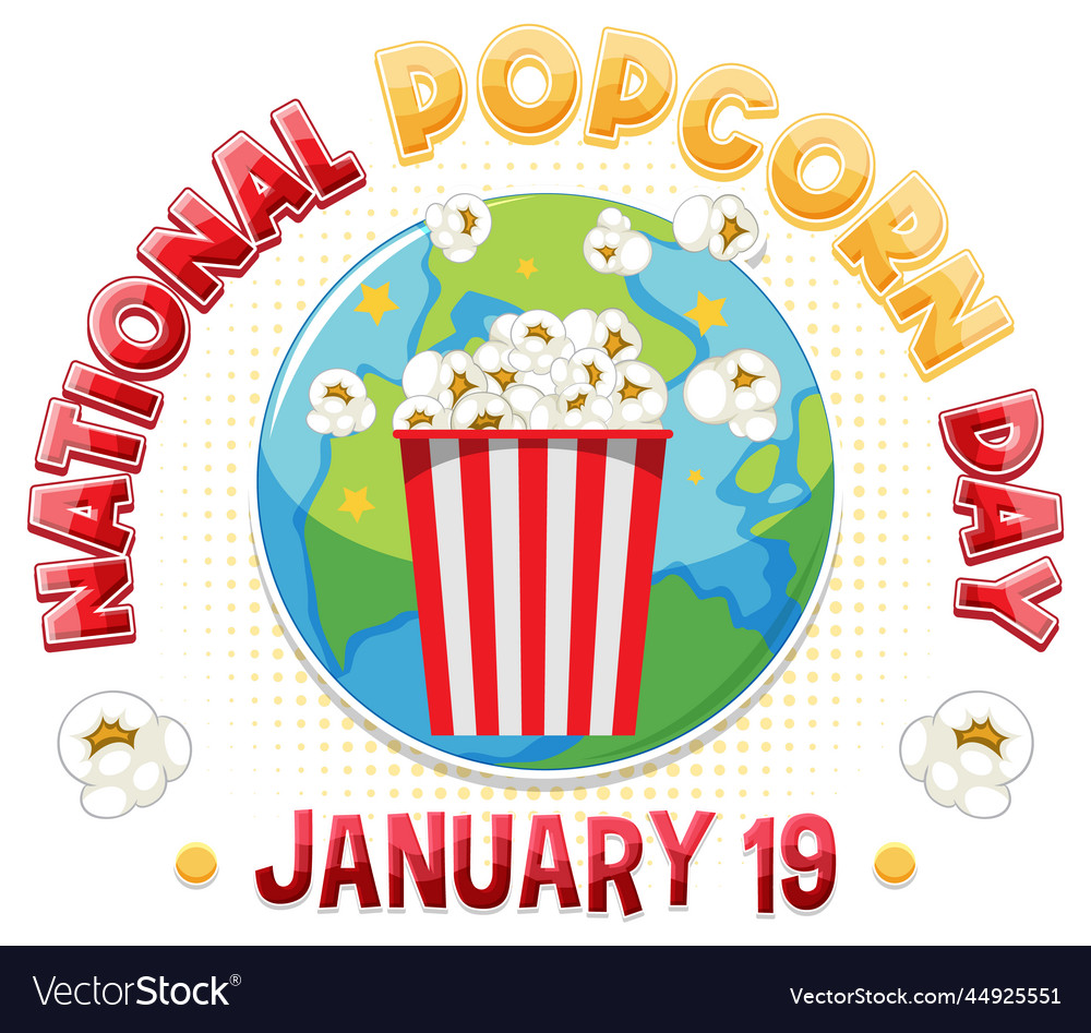 National popcorn day banner design Royalty Free Vector Image