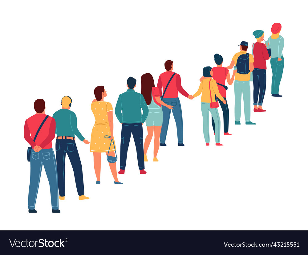 People Waiting in a Queue