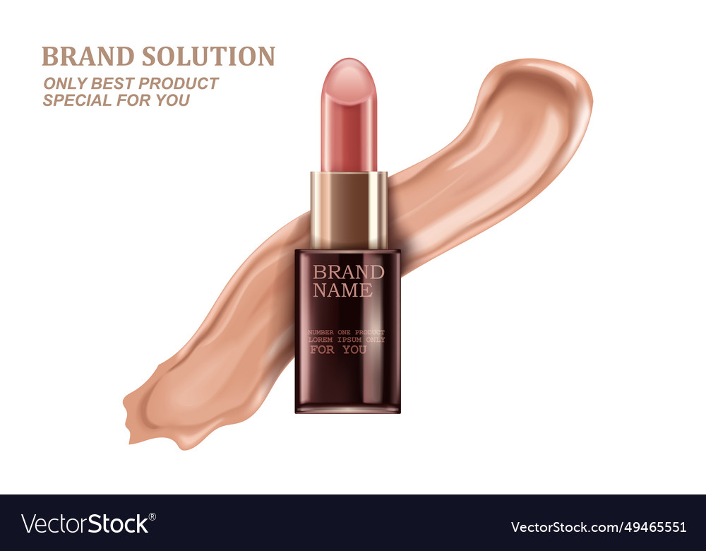 Red make up lipstick realistic cosmetic design