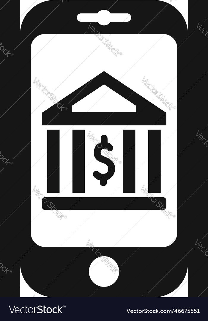 Smartphone bank icon simple money finance Vector Image