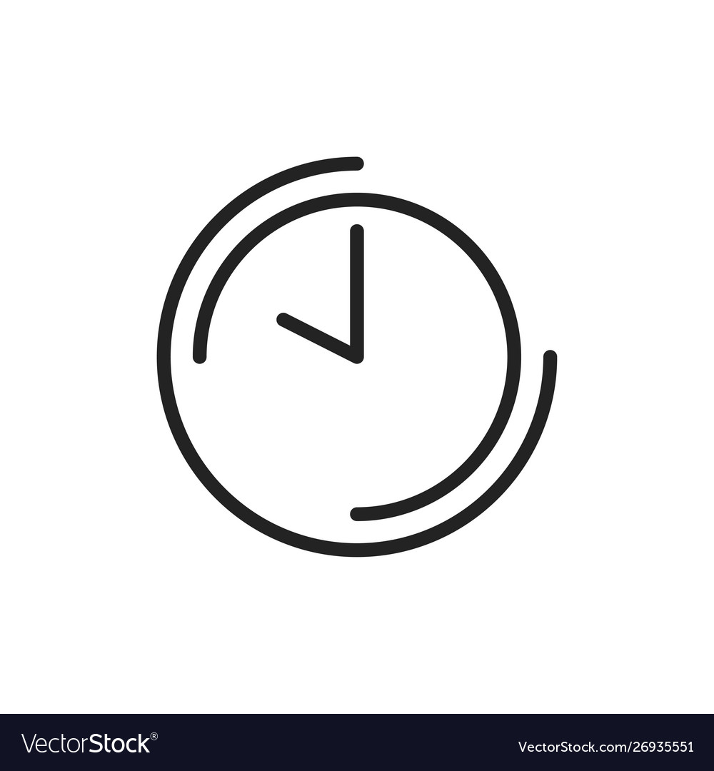 Zeit und Uhr Web-Symbole im Linienstil Timer