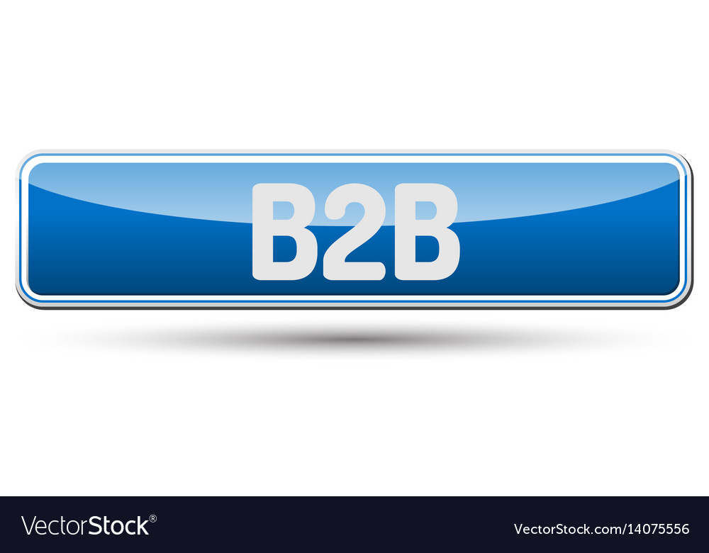B2b - abstract beautiful button with text