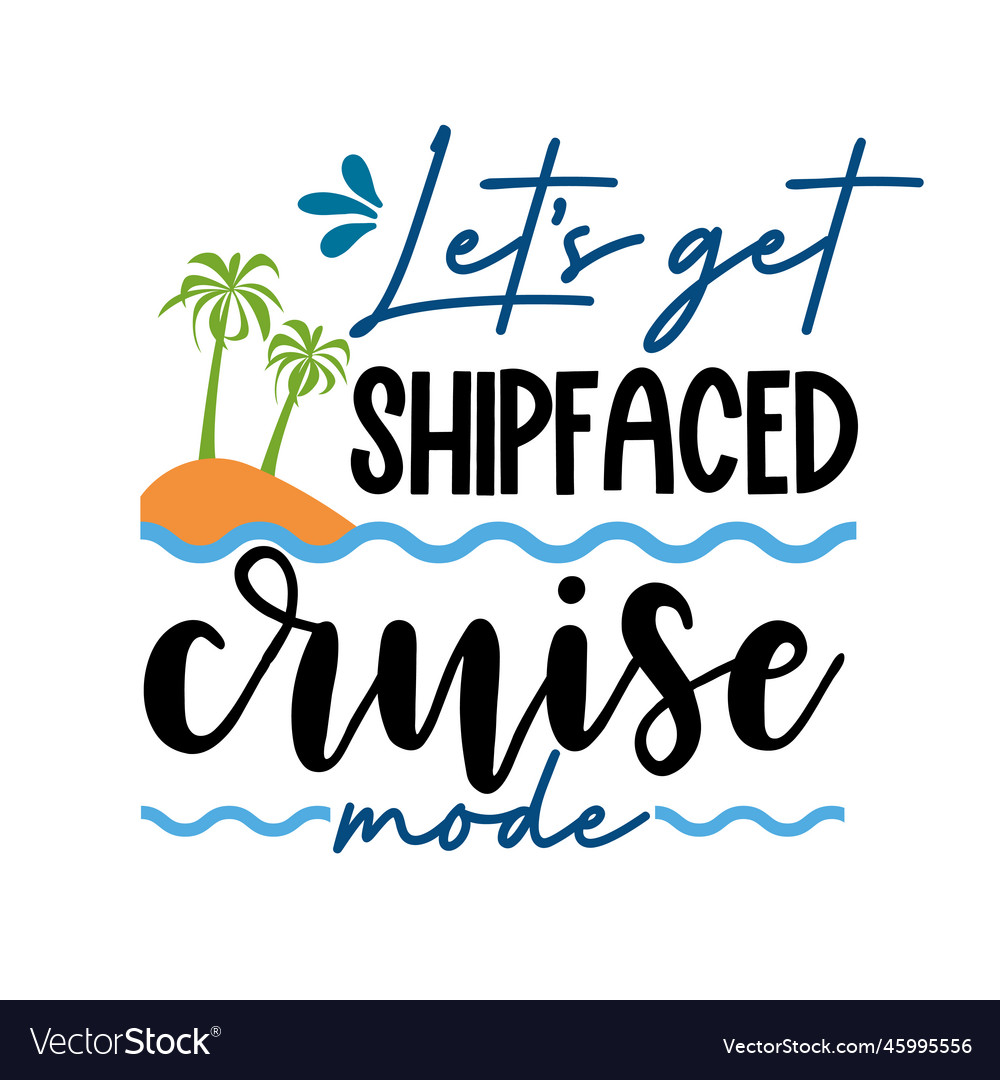 Cruise lettering for greeting card design