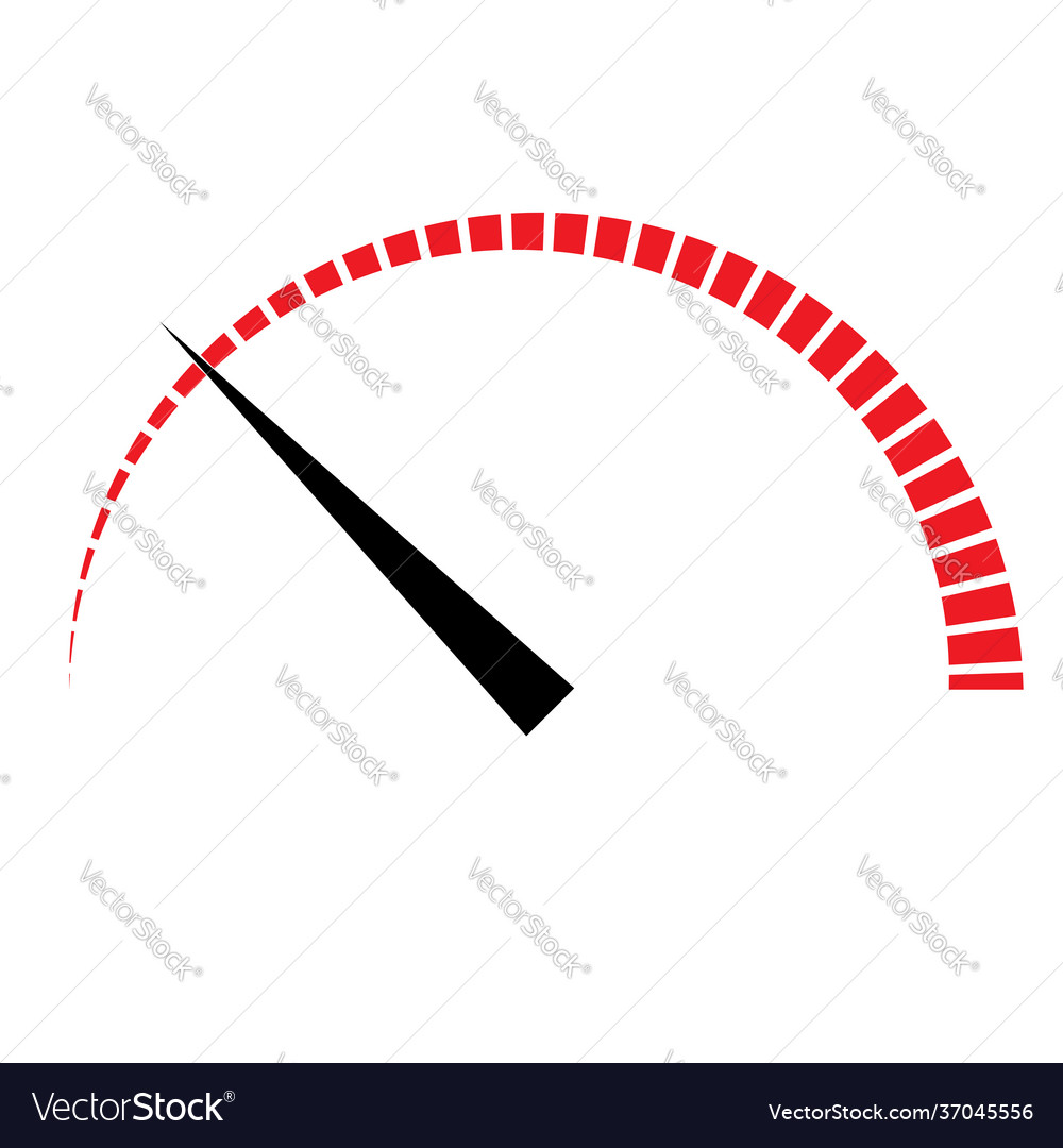Gauge meter level indicator icon calibration vector image Gauge meter level indicator icon calibration