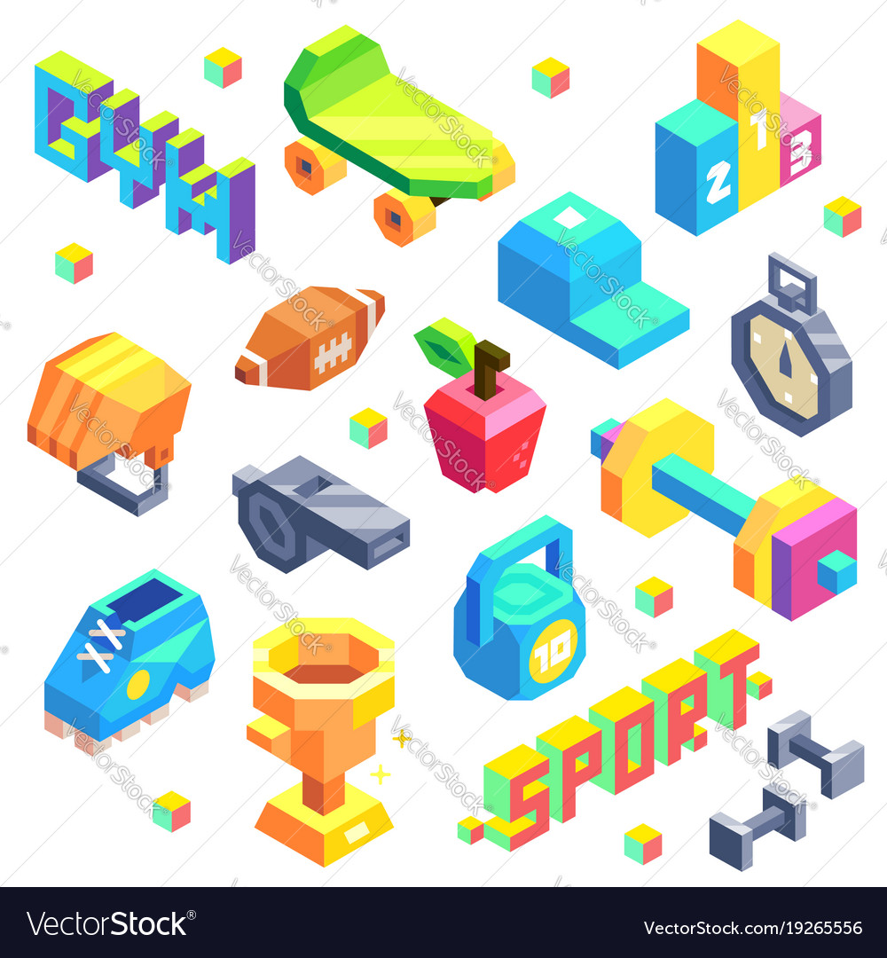 Isometrischer Sportsymbolsatz