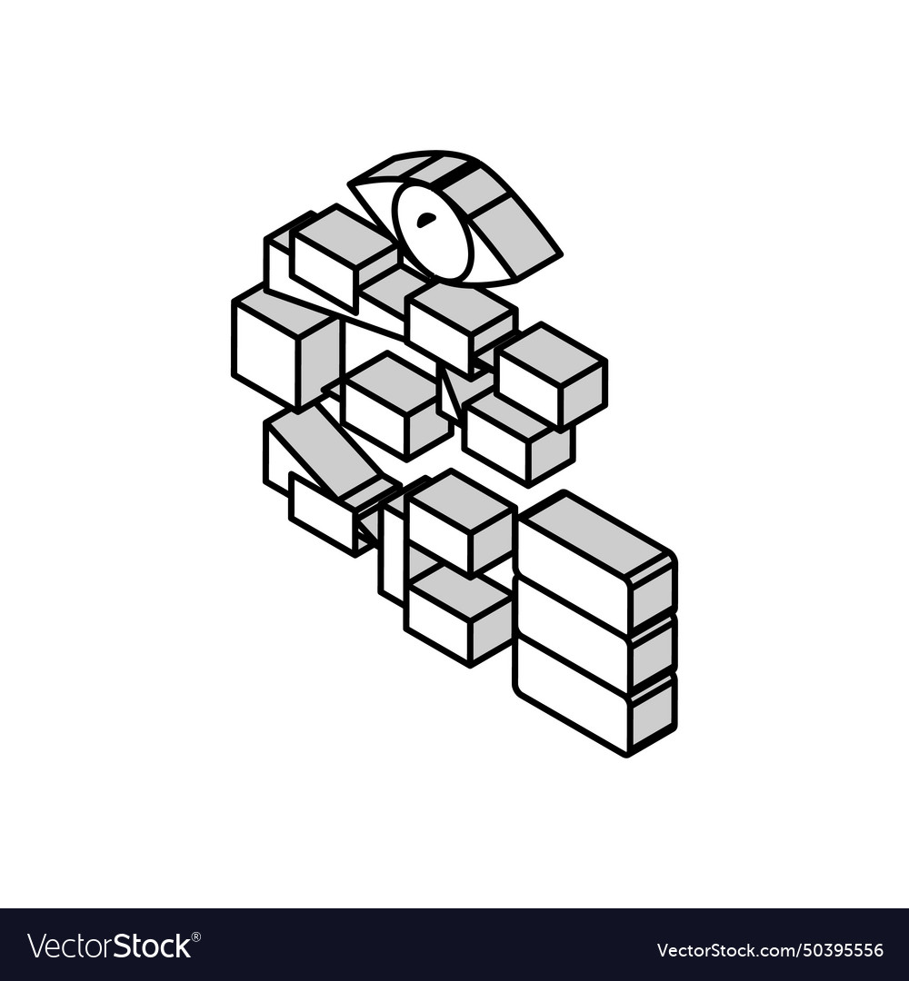 Problem hierarchy vision isometric icon