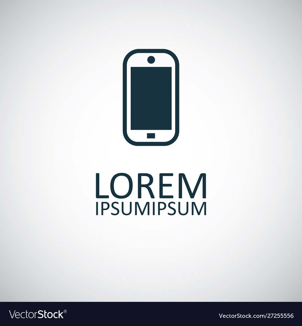 Smartphone icon for web and ui on white background