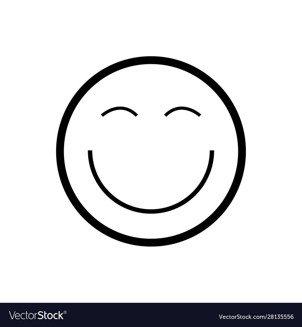 Smile emoji icon flat simple eps10 Royalty Free Vector Image