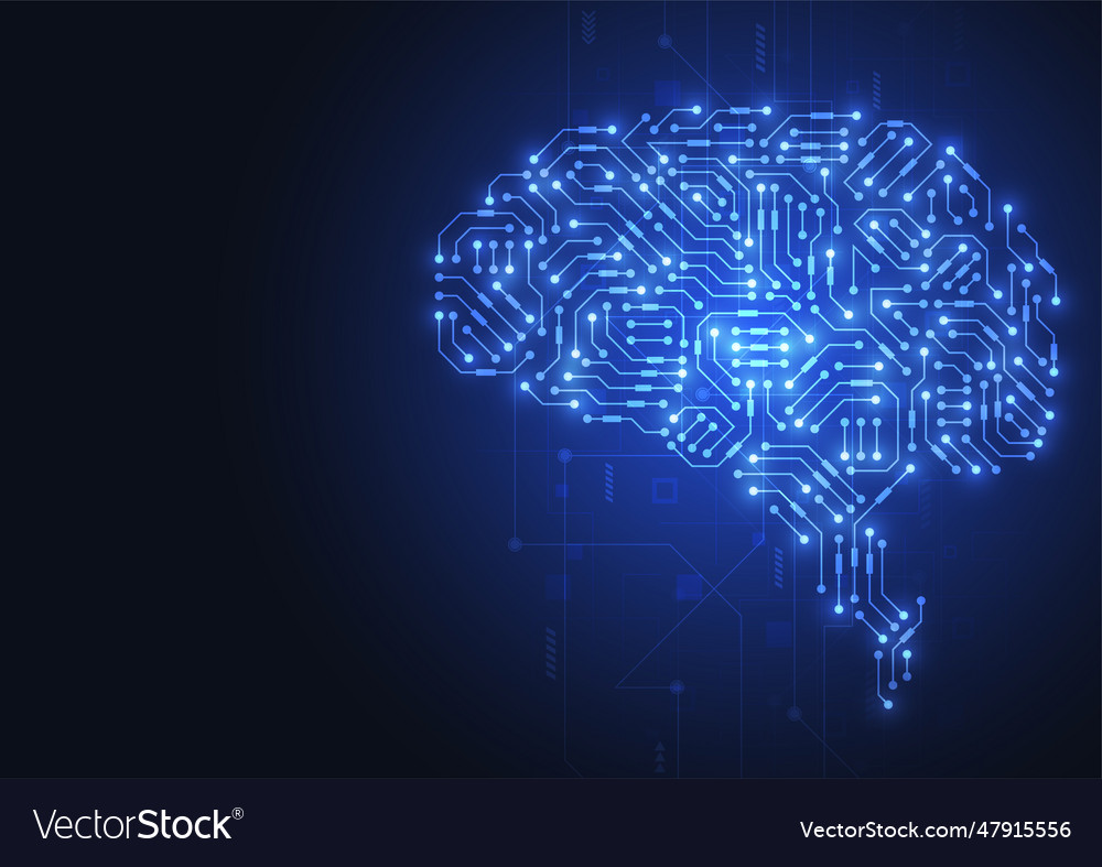 Technological brain abstract circuit board
