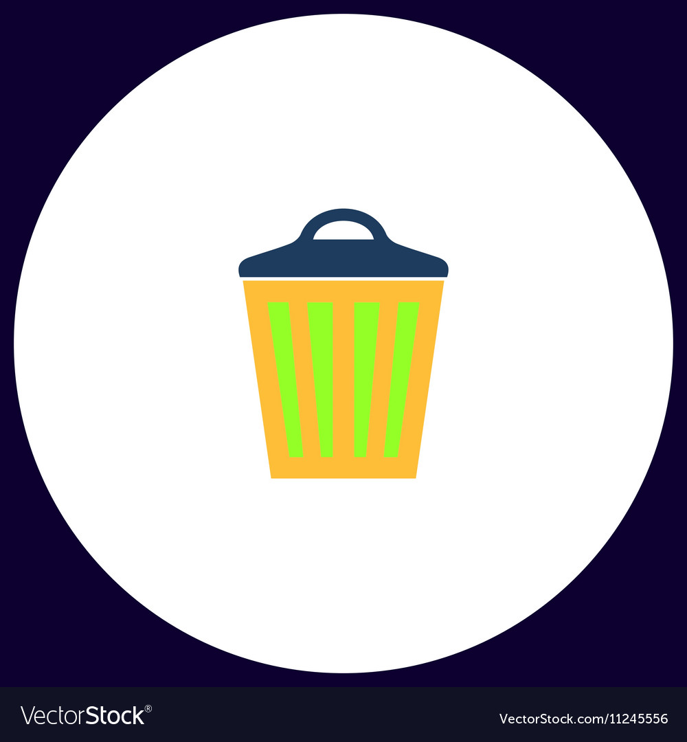 Trash can computer symbol vector image Trash can computer symbol