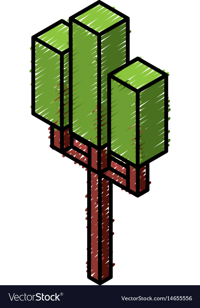 Tree plant isometric icon