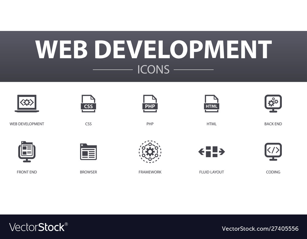 Web Development Icon Set - Modern Concepts