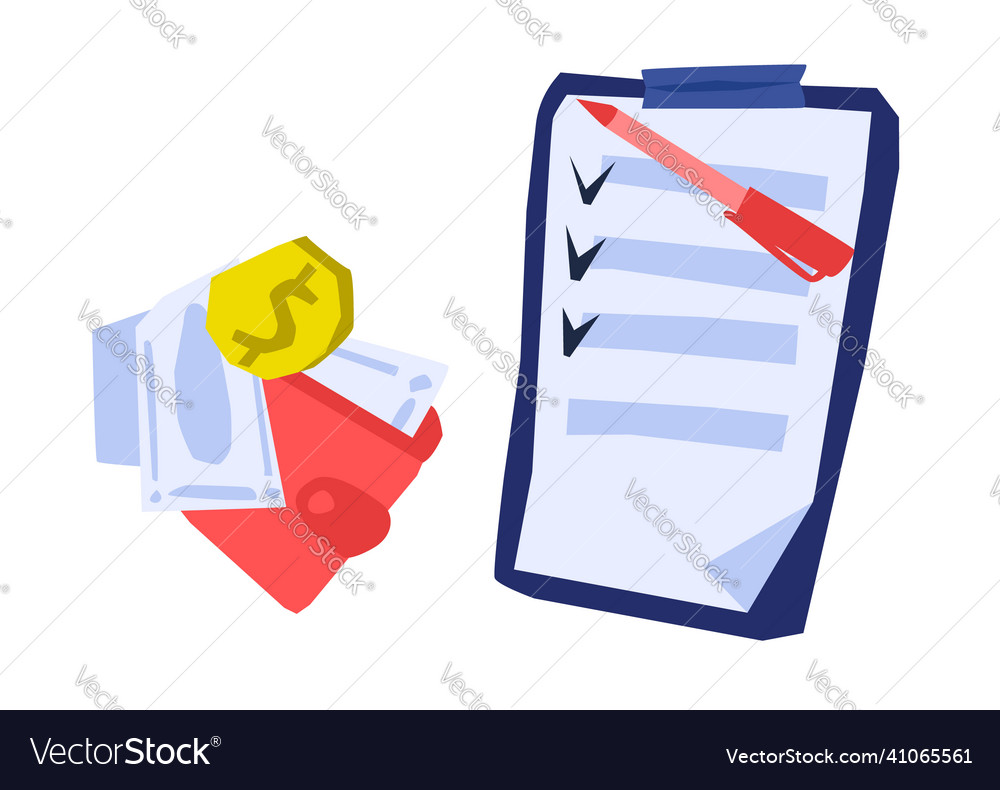 A flat set of objects vector image A flat set of objects