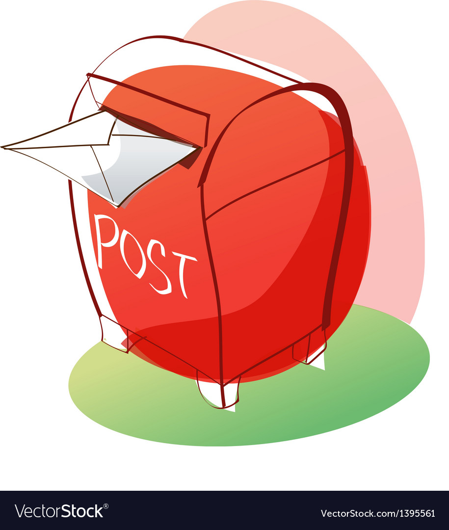 A post office is placed Royalty Free Vector Image