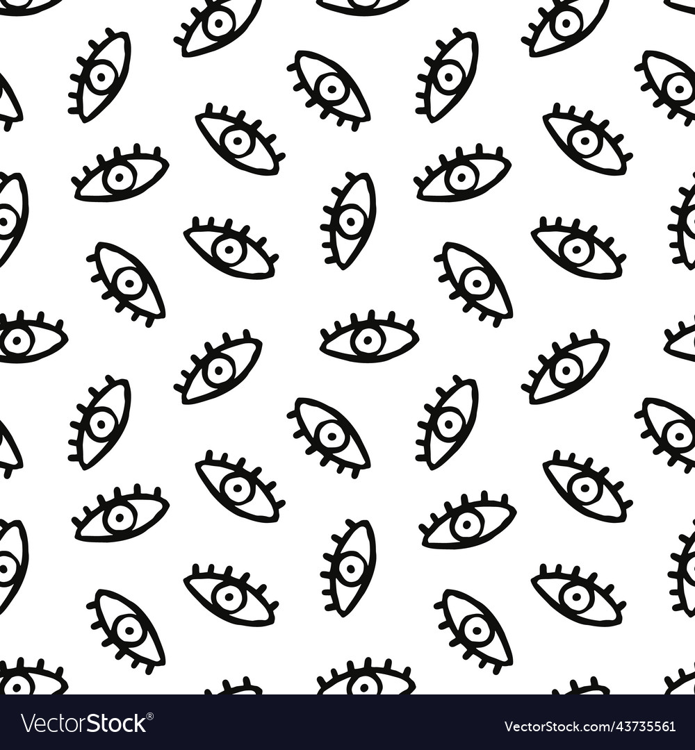 Abstract open eyes pattern seamless background vector image Abstract open eyes pattern seamless background