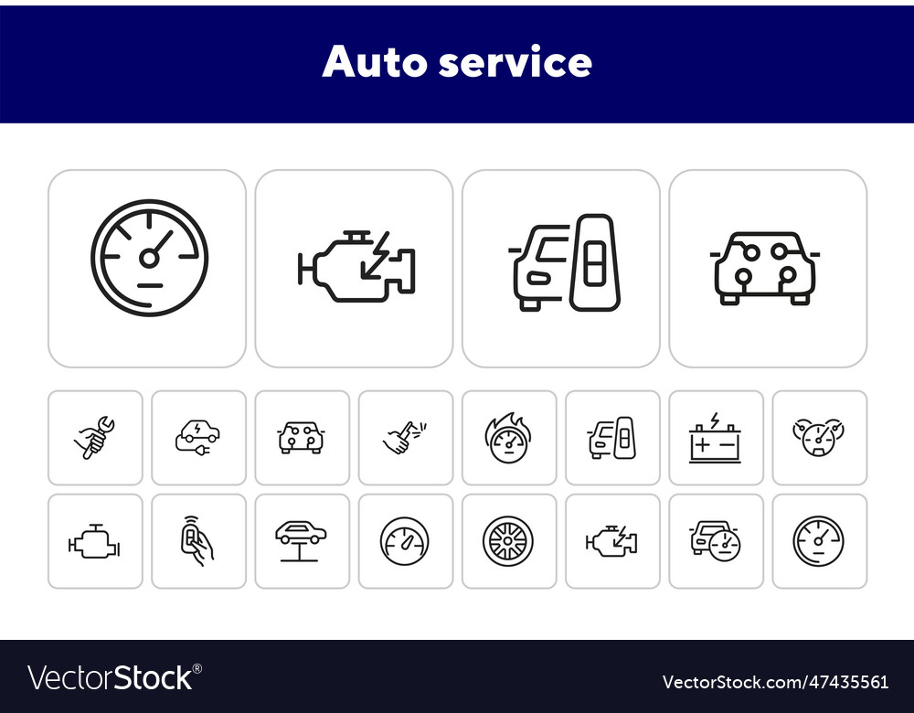 Auto Service Icons Set