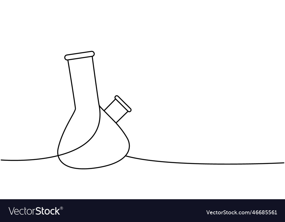 Buchnerkolben eine Linie kontinuierliche Zeichnung