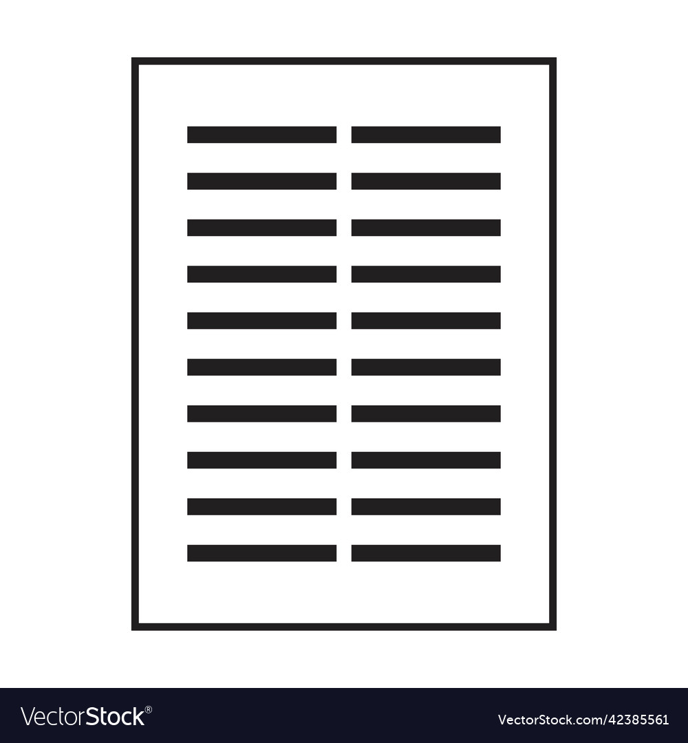 Content icon for business file data vector image Content icon for business file data